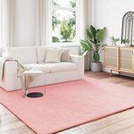 vidaXL Tapis en Fourrure Synthétique de Lapin Olite Rose 200 x 200 cm