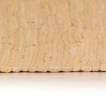 Vidaxl tapis chindi coton tissé à la main 160 x 230 cm beige
