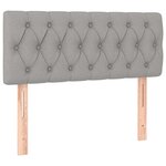 vidaXL Sommier à lattes de lit et matelas Gris clair 90x190 cm Tissu