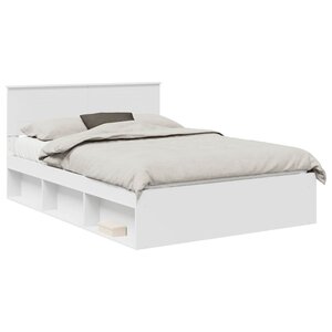 vidaXL Cadre de lit Blanc 140 x 190 cm Bois d'ingénierie