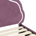 vidaXL Cadre de lit pour enfants avec tête de lit Violet 90 x 190 cm