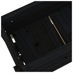 Vidaxl jardinière noir 112x25x104 5 cm bois massif de pin