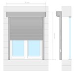 vidaXL Volet roulant aluminium 70x100 cm blanc