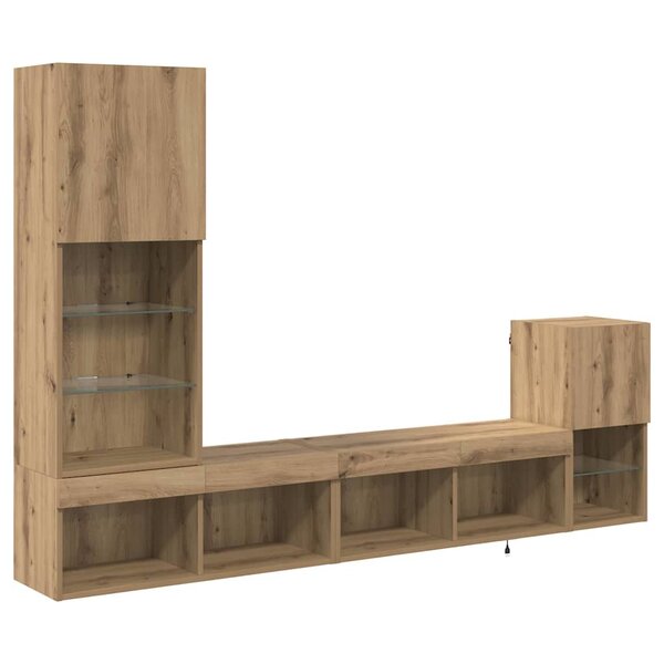 vidaXL Meubles TV muraux Chêne artisanal Bois d'ingénierie