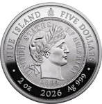 Monnaie 1894 BARBER DIME Greatest US Coins 2 Oz Argent 5$ Niue 2026 (PRÉCOMMANDE)