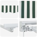 vidaXL Cadre de store manuel avec LEDs Vert et blanc 4 × 3 m