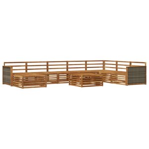 vidaXL Ensemble de canapés d'extérieur 9 pc Naturel