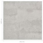 vidaXL Dalles de plancher autoadhésives 55 Pièces PVC 5 11 m² gris clair
