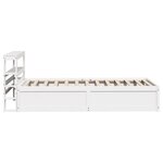 vidaXL Cadre de lit avec tête de lit blanc 75x190cm bois de pin massif