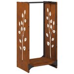 VidaXL Étagère à bois 40x30x80 cm acier résistant aux intempéries