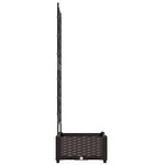 vidaXL Bac à fleurs avec Treillis Marron 40 x 40 x 125.5 cm PP