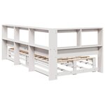 vidaXL Lit bibliothèque sans matelas blanc 90x200cm bois de pin massif
