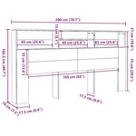 vidaXL Armoire de tête de lit vieux bois 200x19x103 5 cm