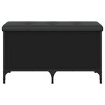 vidaXL Banc de rangement noir 82x42x45 cm bois d'ingénierie