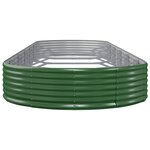 vidaXL Lit surélevé de jardin Acier galvanisé 523x140x36cm Vert