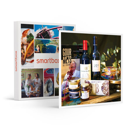 SMARTBOX - Coffret Cadeau Coffret Allégresse : spécialités sucrées  salées et 2 bouteilles de vin  livré à domicile -  Gastronomie