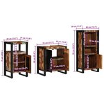 vidaXL Ensemble de mobilier de salle de bain avec étagère 3 Pièces