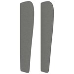 vidaXL Tête de lit avec oreilles Gris foncé 183x23x118/128 cm Tissu