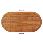 vidaXL Table de jardin 200x100x75 cm Bois d'eucalyptus solide