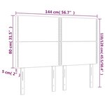 vidaXL Têtes de lit 4 Pièces Cappuccino 72x5x78/88 cm Similicuir