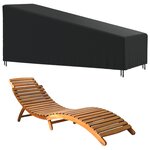 vidaXL Housse de chaise longue noir 195x76x40/80 cm oxford 420D