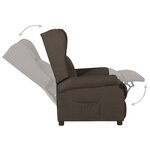 vidaXL Fauteuil inclinable Marron foncé Tissu