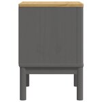 vidaXL Table de chevet FLORO gris 45x39x57 cm bois de pin massif