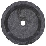 vidaXL Lavabo Gris Ø40x15 cm Marbre