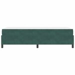 vidaXL Cadre de lit avec matelas Vert foncé 90 x 200 cm tissu