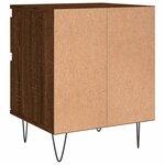 vidaXL Tables de chevet 2 Pièces chêne marron 40x35x50 cm bois ingénierie