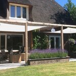Livin'outdoor Tissu d'ombrage Como Polyester Carré 5x5 m Blanc