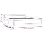 Vidaxl cadre de lit bois massif 140x190 cm