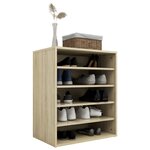 vidaXL Armoire à chaussures Chêne sonoma 60x35x70 cm Aggloméré