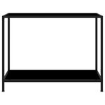 vidaXL Table console Noir 100x35x75 cm Verre trempé