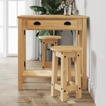 vidaXL Ensemble de bar 3 Pièces bois de pin massif
