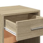 vidaXL Tables de chevet 2 Pièces chêne sonoma 35x34x65 cm bois ingénierie