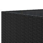 vidaXL Salon de jardin 5 Pièces avec coussins Noir Résine tressée