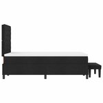 vidaXL Lit à ressorts avec matelas Noir 120 x 190 cm tissu