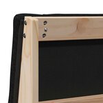 vidaXL Tête de lit capitonnée Noir 80 cm Pin massif