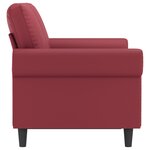 vidaXL Canapé à 2 places Rouge bordeaux 120 cm Similicuir