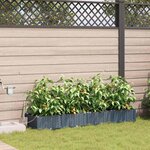 vidaXL Pots de jardin Gris clair 160 x 40 x 22 cm Acier