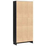vidaXL Bibliothèque Chêne noir 82 5 x 30 5 x 185 cm Bois d'ingénierie
