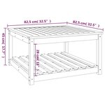 vidaXL Table de jardin gris 82 5x82 5x45 cm bois massif de pin