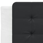 vidaXL Cadre de lit avec tête de lit blanc et noir 90x190cm similicuir