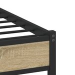 vidaXL Cadre de lit en métal sans matelas chêne sonoma 193x203 cm