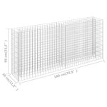 vidaXL Lit surélevé à gabion Acier galvanisé 180x30x90 cm