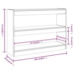 vidaXL Bibliothèque/Séparateur de pièce chêne fumé 100x30x72 cm