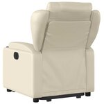 vidaXL Fauteuil inclinable électrique crème similicuir