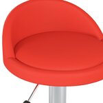 vidaXL Chaises pivotantes à manger lot de 2 rouge similicuir