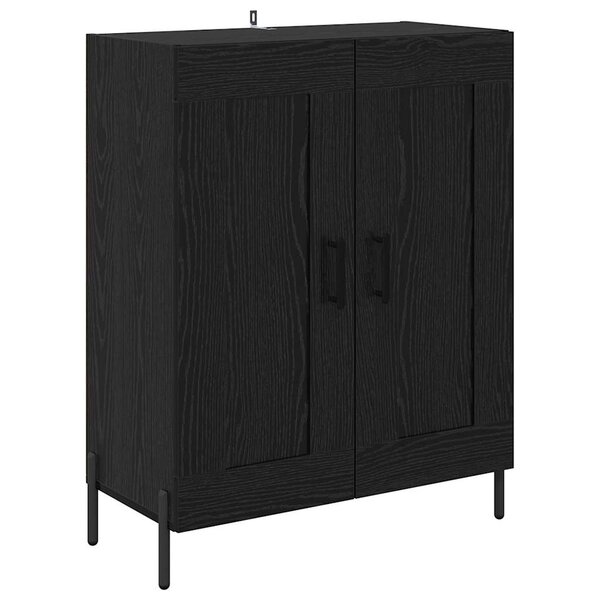 vidaXL Buffet Chêne noir 69 5 x 34 x 90 cm Bois d'ingénierie et fer